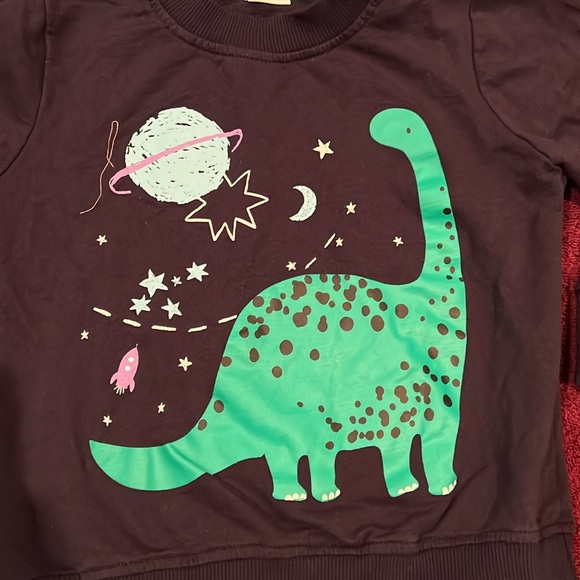 NO BRAND DINO NAVY LONG SLEEVES SHIRT Boy 4Y - Picture 2 of 5